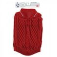 thumbnail image 2 of Luvable Friends Dogs and Cats Cableknit Pet Sweater, Red, Large, 2 of 4