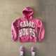 thumbnail image 2 of Sudadera con capucha pesada estilo hip-hop callejero con parche estampado de letras retro americano cárdigan diseño chaqueta de calle alta, 2 of 5