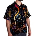 thumbnail image 2 of Note Men's Short Sleeve Casual Printed Button Down Beach Shirt Summer Unisex Top, 2 of 6