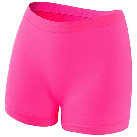 Women s Boxer Briefs  High Waisted Underwear for Women  Comfy Underwear for Women  Plus Size Panties  Women s Oversized Flat Corner Pants With Solid Color Bottom Safety Pants Underwear  Hot Pink  4XL