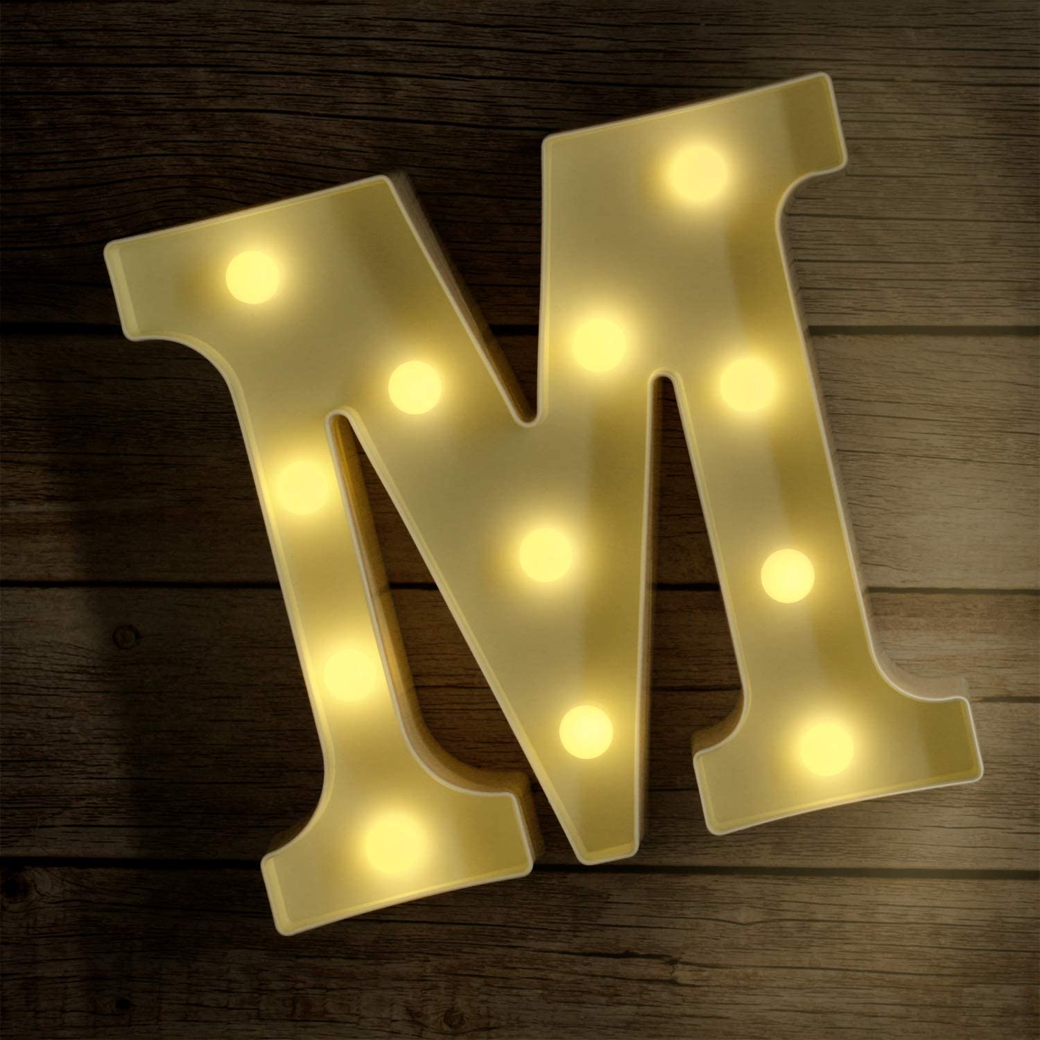 letter m light