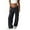 Grey, variant on Womens High Waist Cross Waist Wide Leg Pants Soft Stretch Casual Loose Fit Everyday Trousers with Pockets,XS