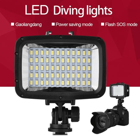 40m/130ft Underwater Waterproof Diving 60 LED Video Light Fill Lamp for Camera and Smartphone, Cacorder LED,Camera