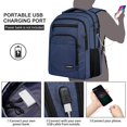 thumbnail image 3 of Mochila para portátil Liokesa Large School 15.6 pulgadas con USB azul, 3 of 7