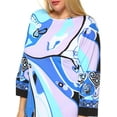 thumbnail image 4 of Women's Plus Size Abstract Wave Bell Sleeve Dress, 4 of 4