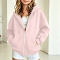 thumbnail image 2 of CAIVO Girls Casual Hooded Zip Up Jacket Winter Fall Solid Color Soft Warm Outerwear Coats Toddler Kids Long Sleeve Trendy Dailywear, 2 of 5