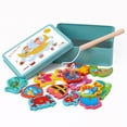 thumbnail image 6 of Wooden Magnetic Fishing Game Set 15 Pcs Educational Puzzle For Preschool Interactive Parent Ocean Animal Party Favors Travel Portable, 6 of 6