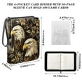 thumbnail image 3 of Game Card Storage Bag Collectible Trading Card Albums The 4-Pocket Card Binder With 50-Page Sleeve Can Hold 400 Game Cards Brown Eagle, 3 of 6