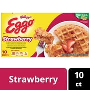 Eggo Strawberry Waffles, Frozen Breakfast, 12.3 oz, 10 Count, Regular