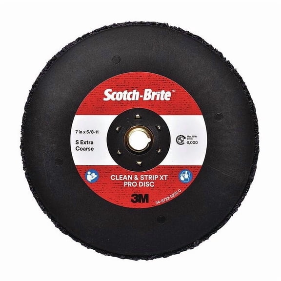 Scotch-Brite Non-Woven Dep Center Disc, 7 in Dia 05589
