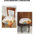 thumbnail image 5 of Dining Room Chair Seat Covers, Thanksgiving Hello Pumpkin Fall Sumflower Maple Leaf Removable Stretch Chair Seat Cushion Slipcovers Protector for Holiday Party Festival Decoration, Set of 4, 5 of 6