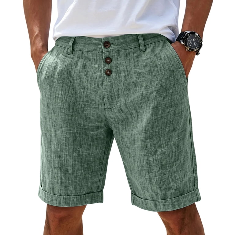 VBTAPA Dress Shorts for Men Business Casual Straight Leg Shorts Relaxed Fit Rolled Rolled Cuff Hem Summer Shorts Daily Work Wear Navy S