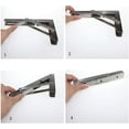 thumbnail image 4 of Pack de 2 estantes de almacenamiento para mesas de acero inoxidable tipo K pulido para montaje en pared de servicio lastradas con brazos de desenganche corto, 4 of 5
