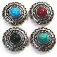 thumbnail image 3 of Duolai 20pcs Buckle Imitation Red Turquoise Sunflower Craft Purses Leather Decorative Conchos Buttons Metal Stud Screw Back Rivet DIY Shoes Bag Belt P, 3 of 4