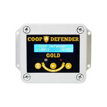 UPC: 0731717189244 | Coop Defender Gold Chicken Coop Door Automatic Opener | Timer and Light Sensor