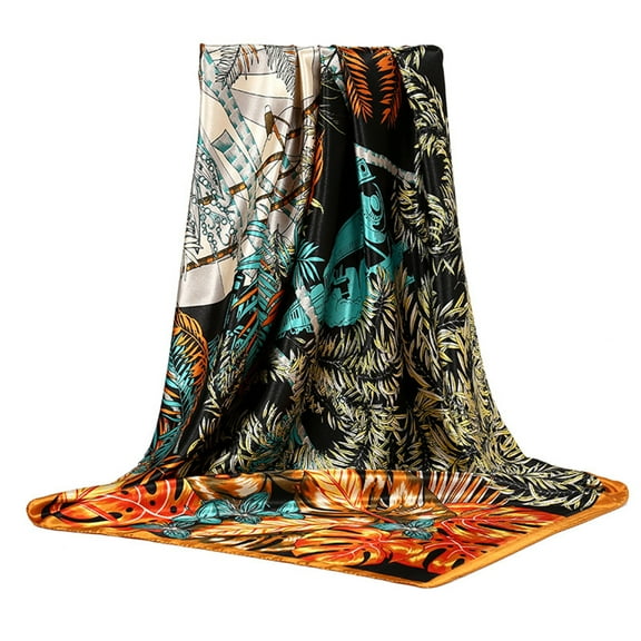 DondPO silk scarf Women Headband Scarves Silk Feeling Boho Printed Square Scarf Hair Scarf For Women Headwear for Women