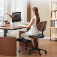 thumbnail image 2 of Chaise de Bureau à Pieds Croisés Chaise Croisée avec Accoudoirs Réglables Chaise Exécutive Inclinable en Velours avec Roulettes Grande et Haute Chaise de Bureau pour Ordinateur pour Bureau à Domicile, 2 of 3