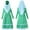 Green, variant on Coerni Muslim Kids Girl Dress Long Sleeved Ruffled Muslim One Piece Prayer Hijab Dress Women Hooded Full Cover Islam Robe