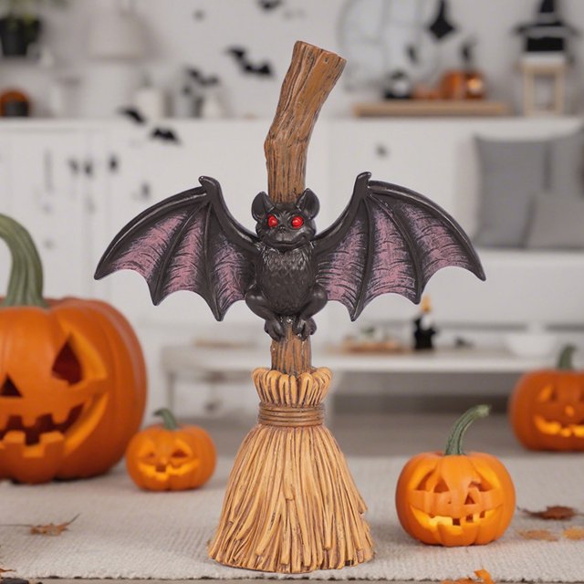 Adorno de resina con forma de murciélago para Halloween: un artículo imprescindible para decorar tu escritorio en el festival de fantasmas.