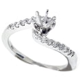 thumbnail image 2 of Pompeii 1/4ct Diamond Engagement Ring White Gold Setting 14K (G/H,I1), 2 of 3