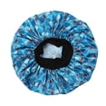 thumbnail image 2 of Gorro con estampado de personajes repetidos de Disney Stitch, azul satinado, 2 of 5