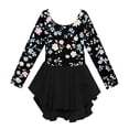 thumbnail image 3 of Grblisyd Ballet Leotards for Girls Floral Print Dance Leotards with Skirt Gymnastic Ballerina Outfit Dress Classic Long Sleeve, 3 of 6