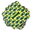 thumbnail image 2 of Letter I Football Green and Yellow Foam Coaster Set of 4, 2 of 3