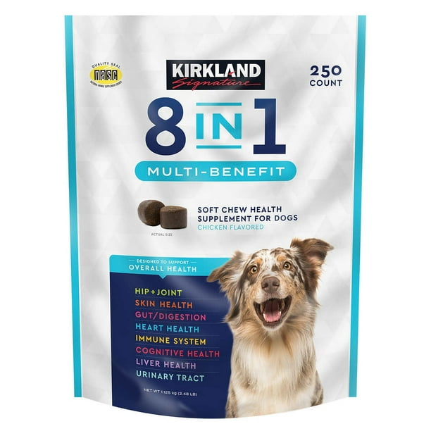 Kirkland 8 In 1 Dog Supplement Reviews Kirkland Signature 8-In-1 Multi-Benefit Soft Chews For Dogs, 250 Count