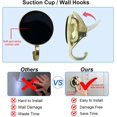 thumbnail image 4 of Suction Cup Hooks 2 Pack Heavy Duty Vacuum Shower Hooks Window Glass Kitchen Bathroom Hooks Reusable, 4 of 5