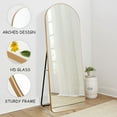 thumbnail image 7 of Gold Arch Arch Full Length Mirror 71"x24" Round Corner ,Aluminum Alloy, 7 of 7