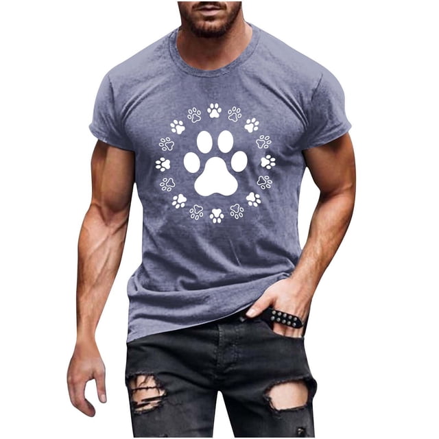 SDNall Long Sleeve Tops Man Long Sleeve Round Neck Color Match Printed Fallow T-Shirt,Long Sleeve Top