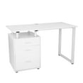 thumbnail image 3 of GZXS Modern Home Office Computer Desk with 3 Storage Drawers, White, 3 of 5
