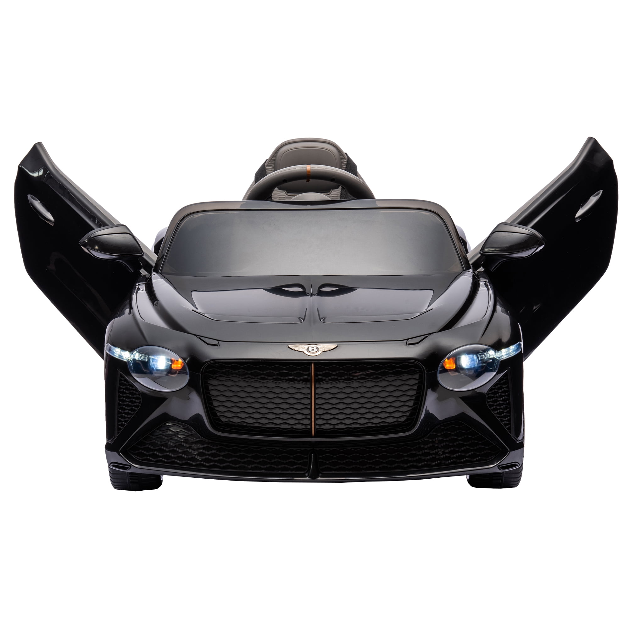 Resenkos Black Kids Ride On Car 12V Electric Vehicle Ride on Toys with Parental Remote