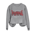 thumbnail image 3 of Sexlip Womens Long Sleeve Sweatshirt Rihanna Letter Print Design Soft Fabric Comfortable Silhouette for Casual Wear Gray XXL, 3 of 5