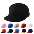 thumbnail image 2 of Sombreros de Sol para hombre y mujer, gorra de béisbol lisa con visera plana, estilo Hip Hop, Snapback, banda de hueso, Kpop Fivean unisex, 2 of 2