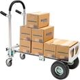 thumbnail image 4 of Global Industrial 241664 Best Value Junior Aluminum 2-in-1 Convertible Hand Truck with Pneumatic Wheels, Gray, 4 of 7