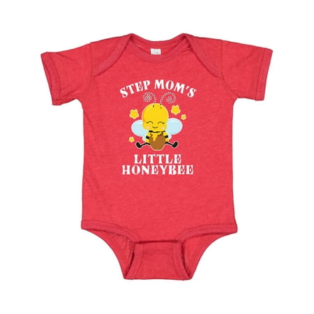 

Inktastic Cute Bee Step Mom s Little Honeybee with Stars Gift Baby Boy or Baby Girl Bodysuit