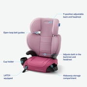Graco TurboBooster Stretch2Fit Booster, Rosalie, Pink