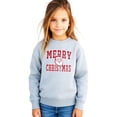thumbnail image 3 of Vintage Merry Christmas Santa Sweatshirt for Women, Men, Boys & Girls Trendy Matching Holiday Sweater Gray Sweatshirt Youth Medium, 3 of 5