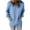 Light Blue, variant on Pullover for Women Women Sweatshirts Classic Solid Color Blouses V-neck Loose Hoodies with Pocket