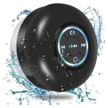 Portable Waterproof Speaker with LED Light, Suction Cup Bluetooth Speaker for Beach, Party, Shower & Outdoor Camping