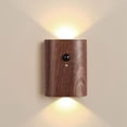 thumbnail image 3 of Luz Nocturna Con Sensor De Movimiento De Madera, Luz LED De Pared Magnética Blanca Cálida Hacia Arriba Y Hacia Abajo, Conexión Inteligente De 2 Uds., 500mAh Para El Hogar, 3 of 7
