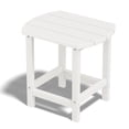 thumbnail image 6 of LOYALICE HDPE Indoor & Outdoor Side Table – Weatherproof, Multi-Use End Table with Curved Edge for Patio, Bedroom & Living Room, White, 6 of 7