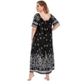 thumbnail image 5 of Women's Long Nightgown Soft Cooling Short Sleeve Full Length Sleepwear Plus Size Loungewear, 5 of 5