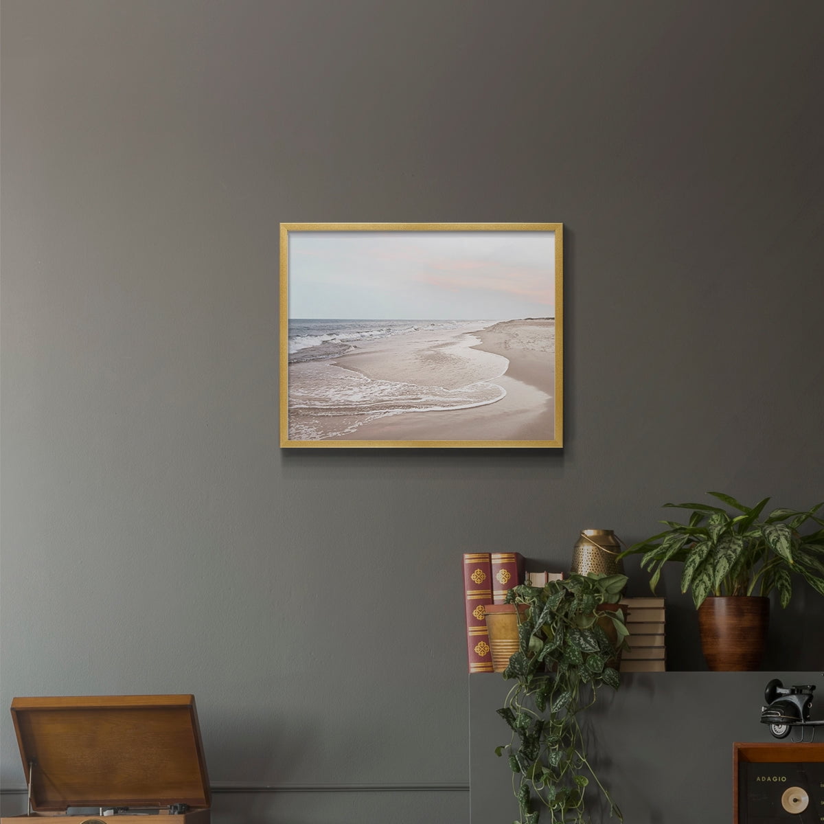Corolla Soft Shore by Natalie Carpentieri - Restickable Framed Giclée Print