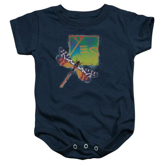 Yes Dragonfly-Infant Romper Snapsuit Navy-12Mos