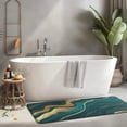 thumbnail image 2 of Teal Gold Wave Marble Pattern Kitchen Rug Mat,Kitchen Runner Rugs Non Skid Washable,Decorative Kitchen Floor Mats for Kitchen,Sink,Laundry,17"x47.2", 2 of 7