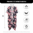 thumbnail image 6 of HELLHERO Hibiscus Flower Pattern Swimwear Coverup Loose Polyester Ultimate Elegant Bathing Suit Cover Up, 6 of 6
