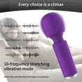 thumbnail image 4 of Personal Massager Wand Massager Powerful with 10 Vibrating Patterns,Topboutique Waterproof Body Massager Cordless USB Rechargeable for Back Neck Shoulder Sports Recovery, Purple, 4 of 8
