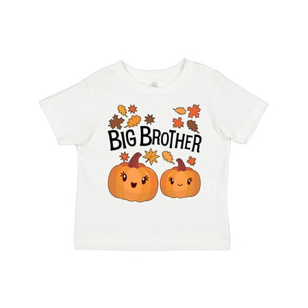 

Inktastic Big Brother Pumpkins with Fall Leaves Gift Toddler Boy Girl T-Shirt